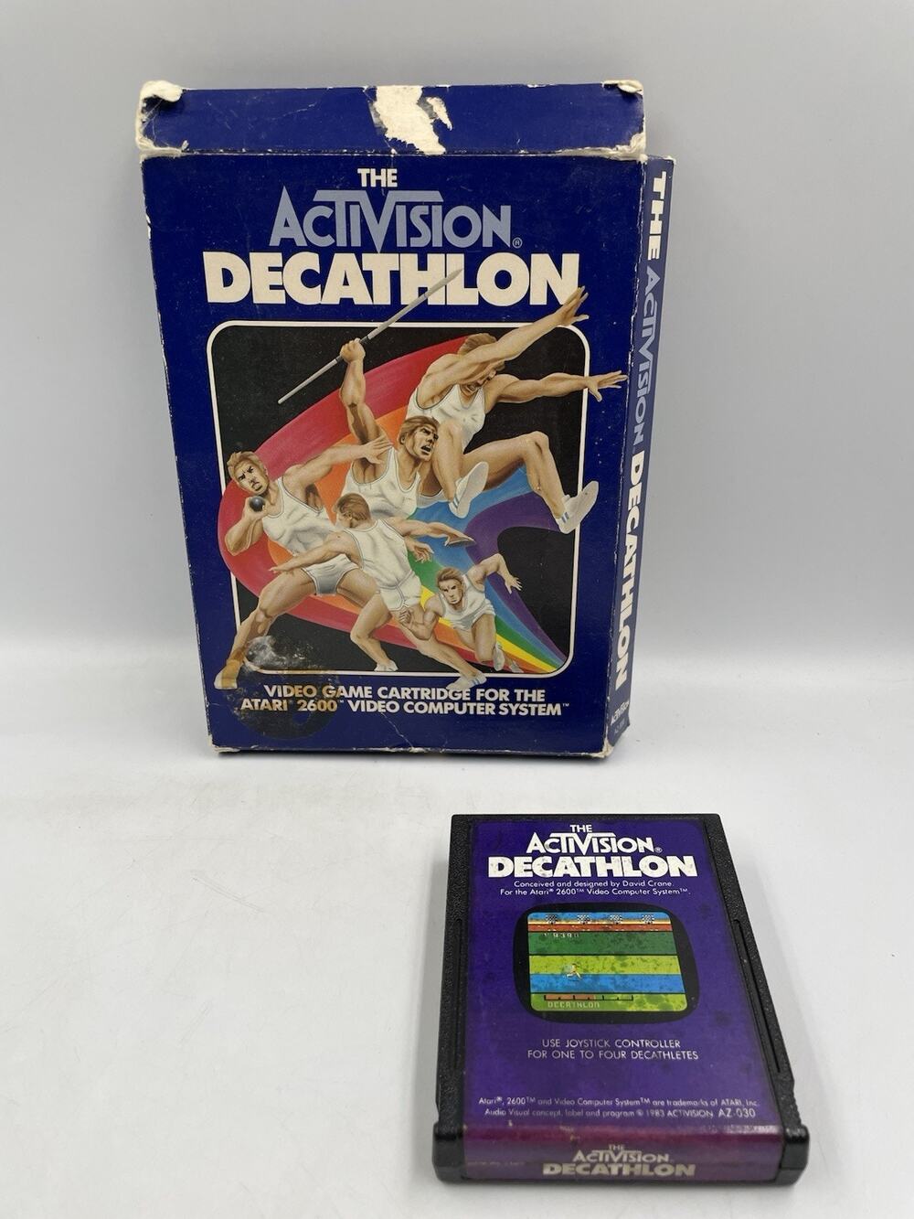 ACTIVISION DECATHLON (Atari 2600) Game & Box